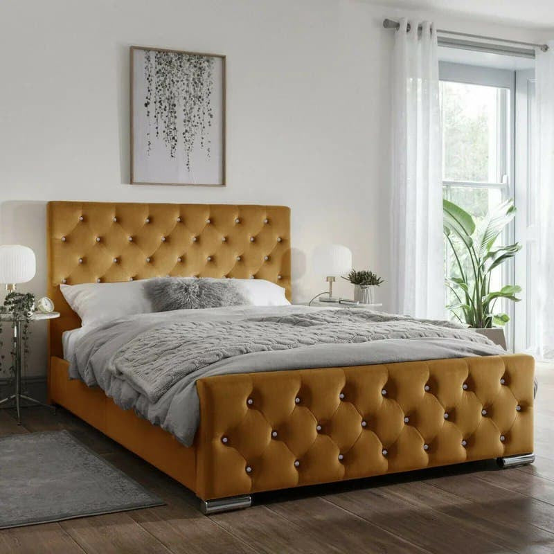 Amore Luxury Bespoke Bed Available in a Range of Velvet Fabrics